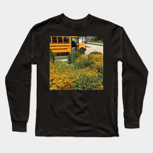 Back to School, school bus, first day of school Long Sleeve T-Shirt